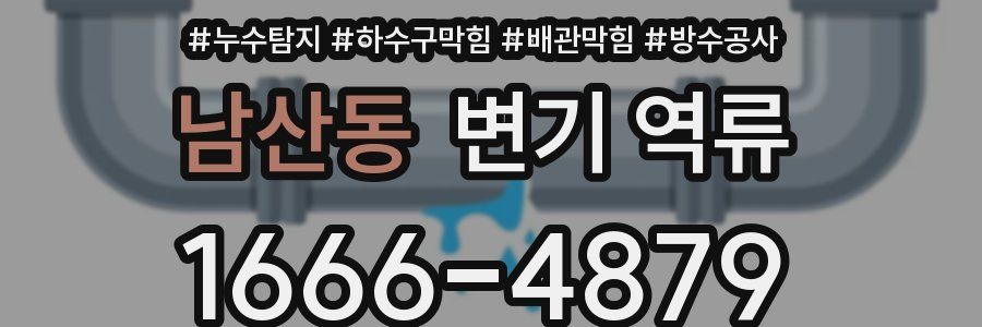 남산동 변기 역류