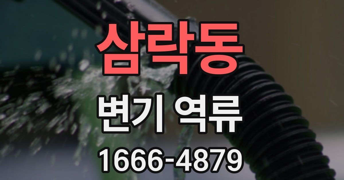 삼락동 변기 역류