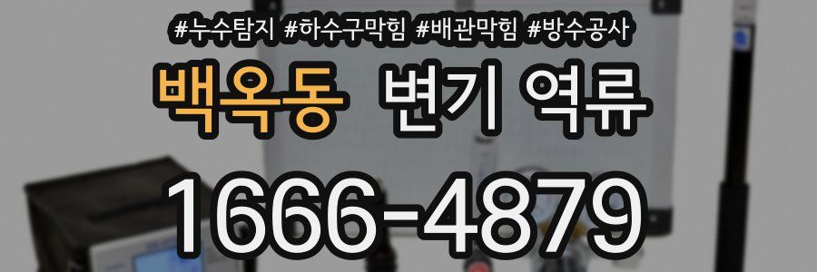 백옥동 변기 역류