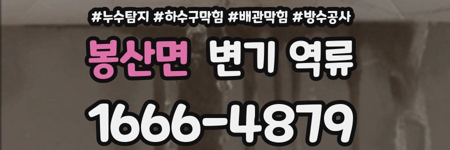 봉산면 변기 역류