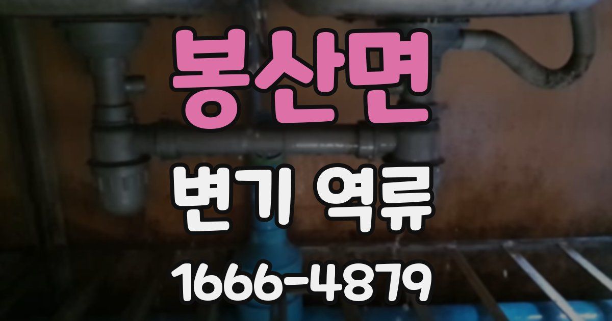 봉산면 변기 역류