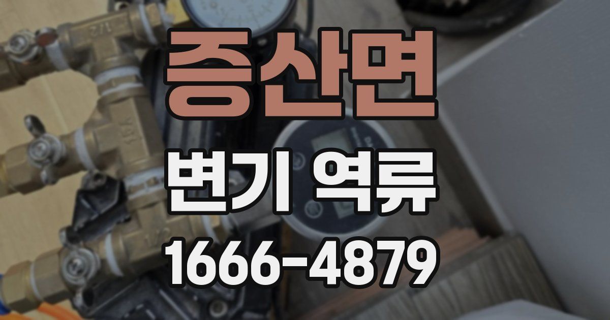증산면 변기 역류