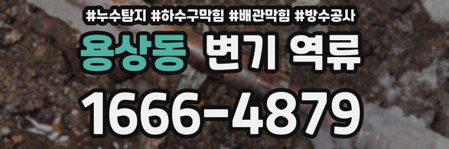 용상동 변기 역류