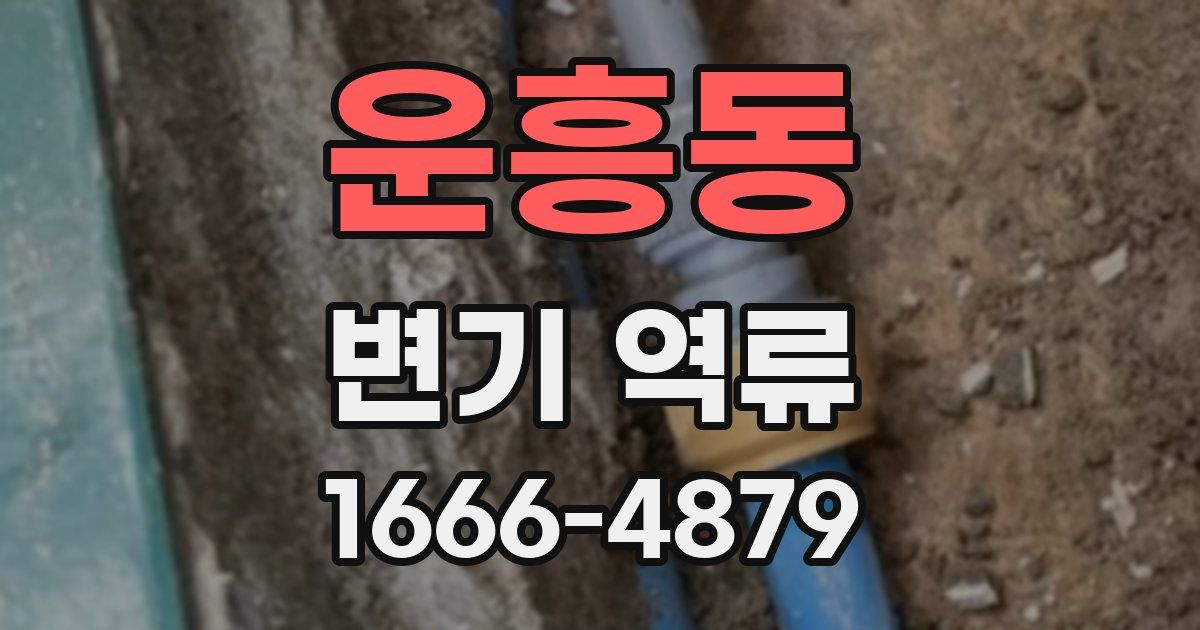 운흥동 변기 역류
