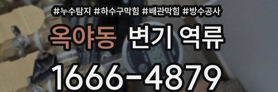 옥야동 변기 역류
