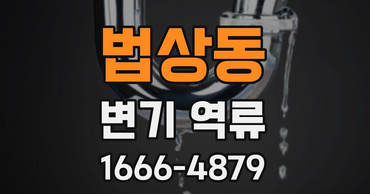 법상동 변기 역류
