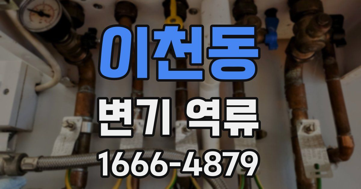 이천동 변기 역류