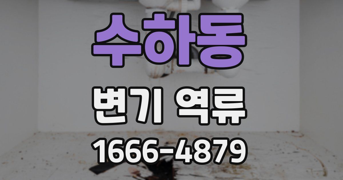 수하동 변기 역류