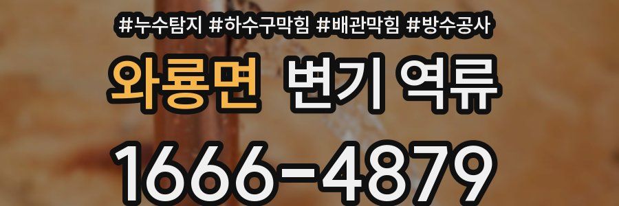 와룡면 변기 역류