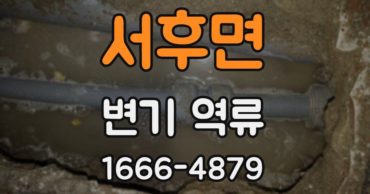 서후면 변기 역류