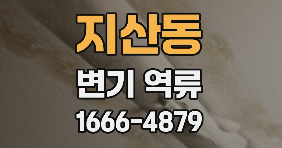 지산동 변기 역류