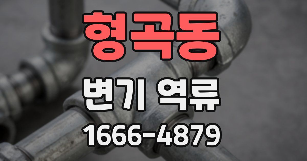 형곡동 변기 역류