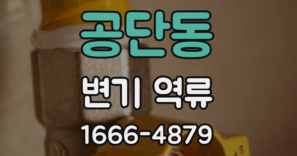 공단동 변기 역류