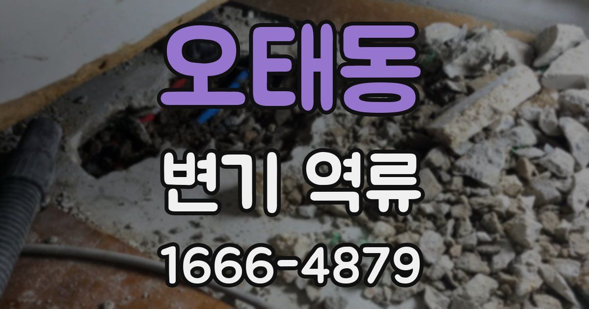 오태동 변기 역류