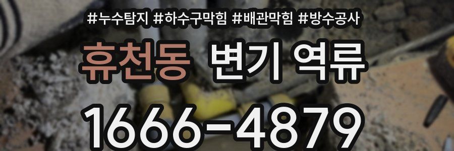 휴천동 변기 역류