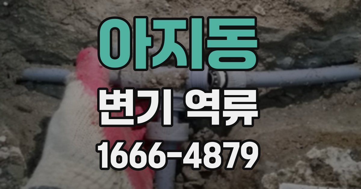 아지동 변기 역류