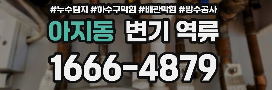 아지동 변기 역류