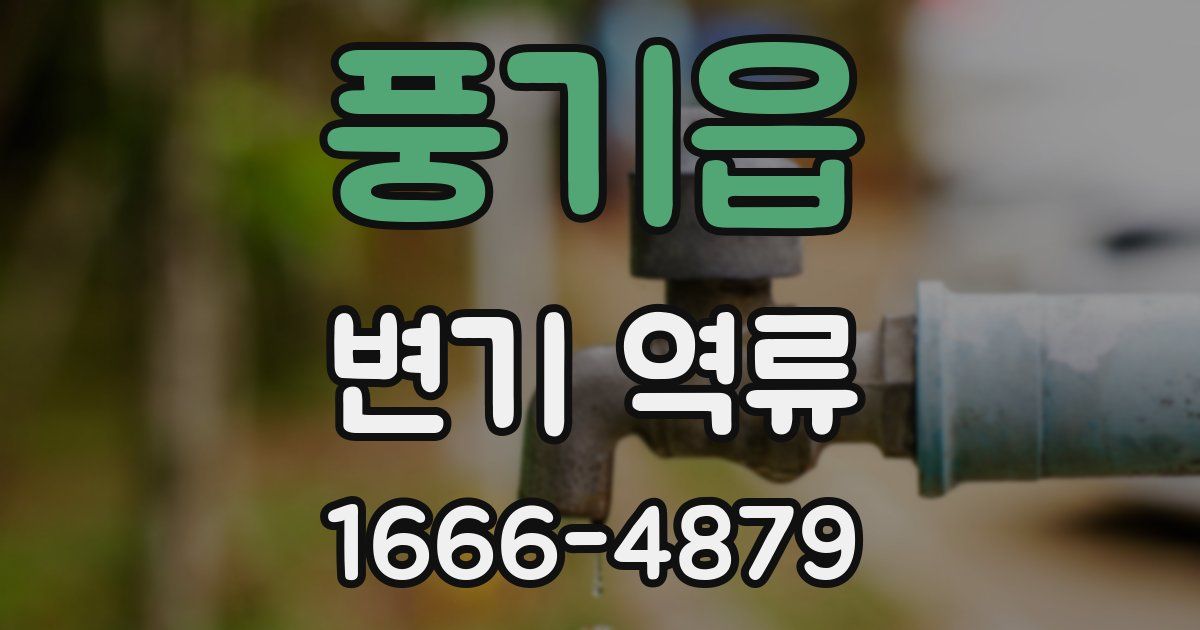 풍기읍 변기 역류