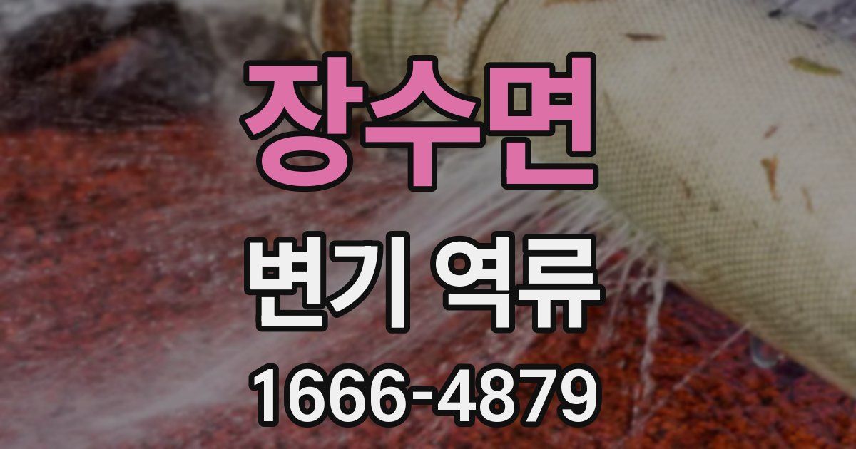 장수면 변기 역류