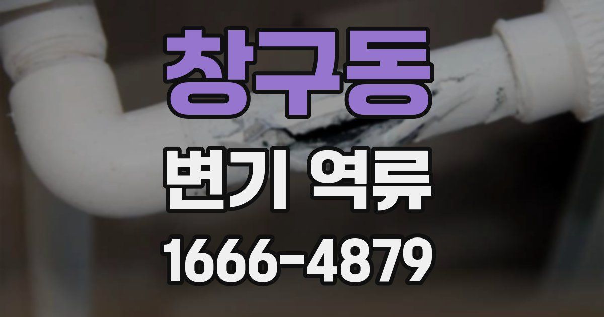 창구동 변기 역류