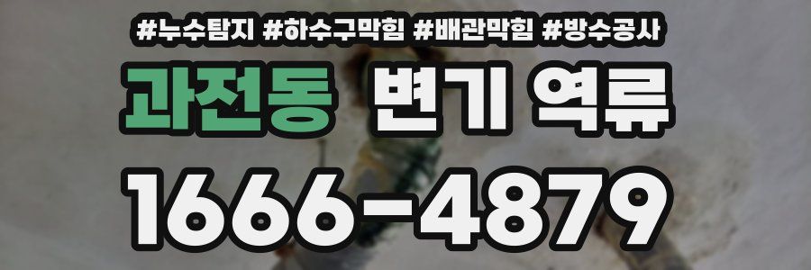 과전동 변기 역류