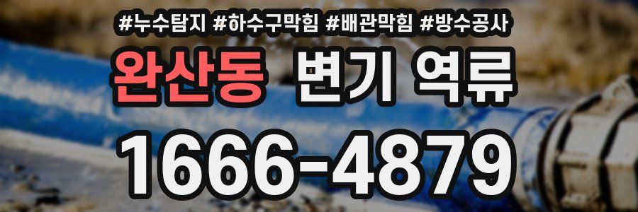 완산동 변기 역류