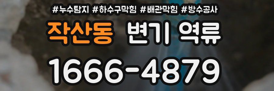 작산동 변기 역류