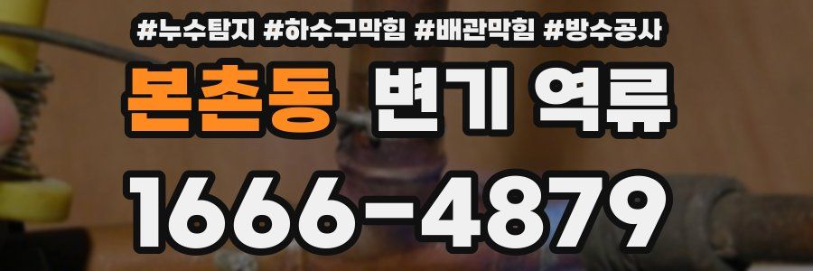 본촌동 변기 역류