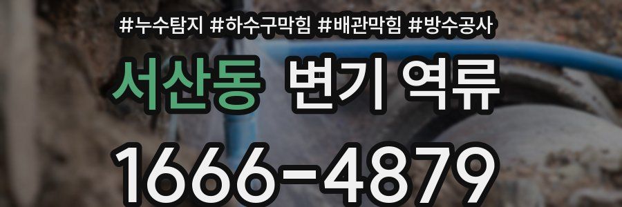 서산동 변기 역류