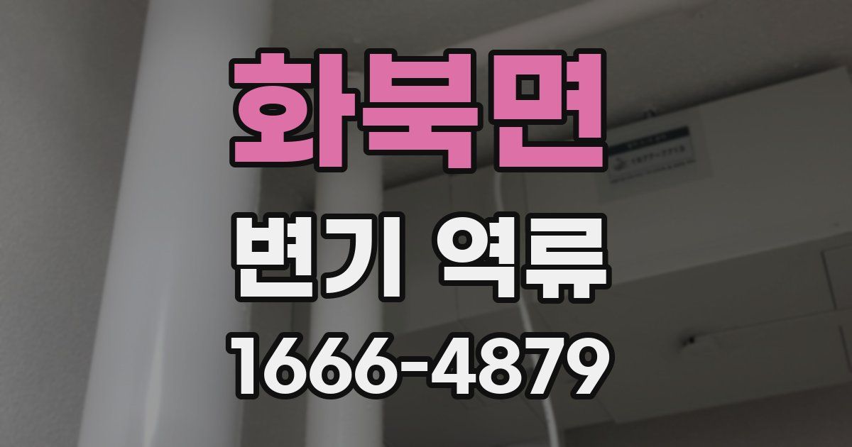 화북면 변기 역류