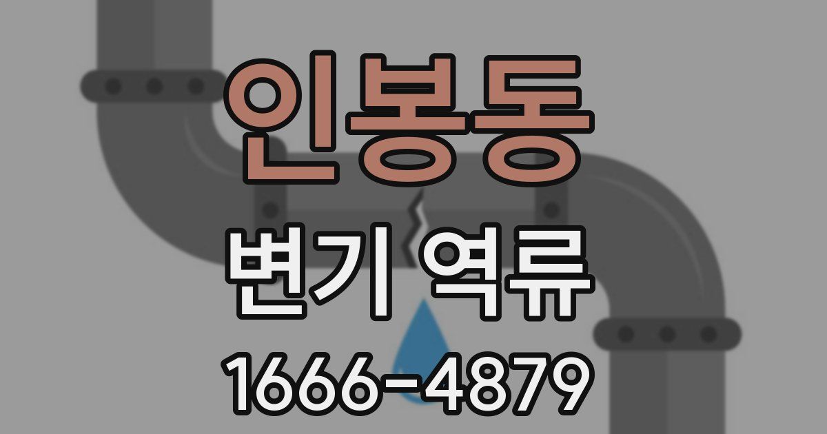 인봉동 변기 역류