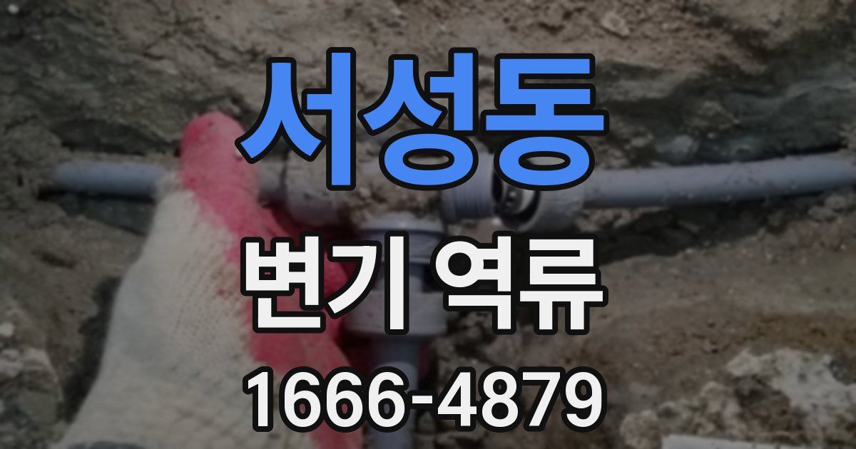 서성동 변기 역류