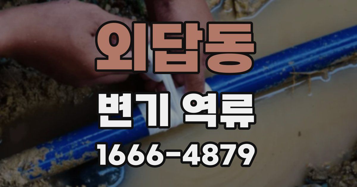 외답동 변기 역류