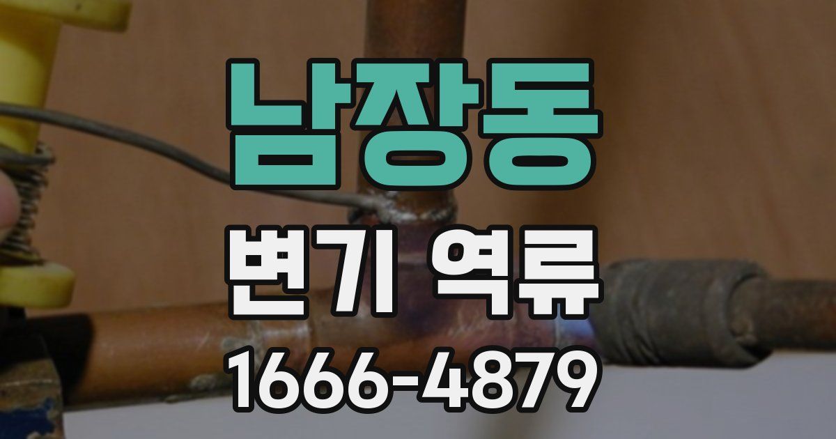 남장동 변기 역류