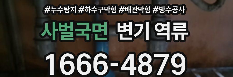 사벌국면 변기 역류