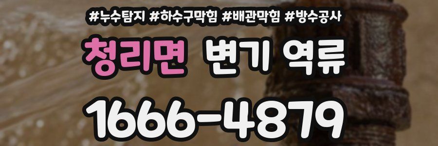 청리면 변기 역류
