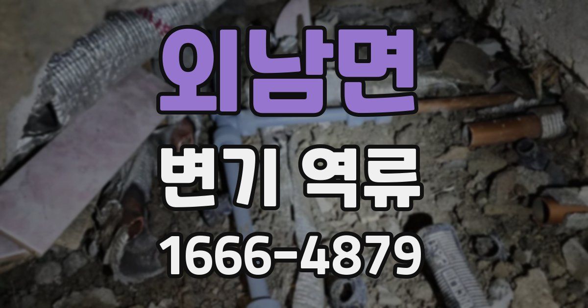 외남면 변기 역류