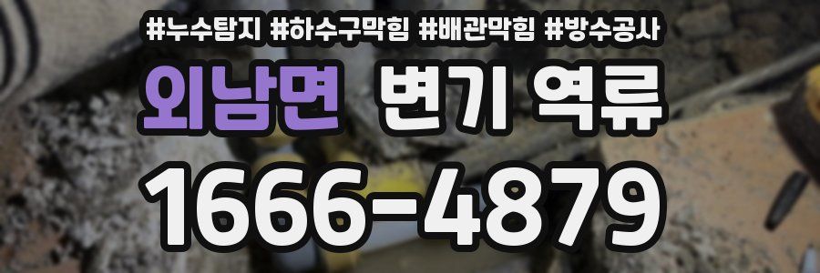 외남면 변기 역류