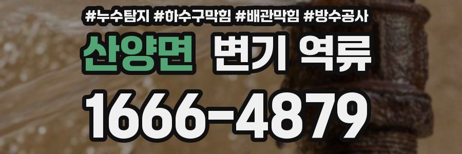 산양면 변기 역류