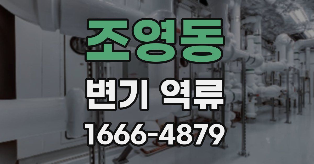 조영동 변기 역류