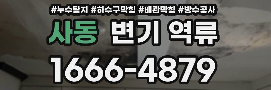 사동 변기 역류