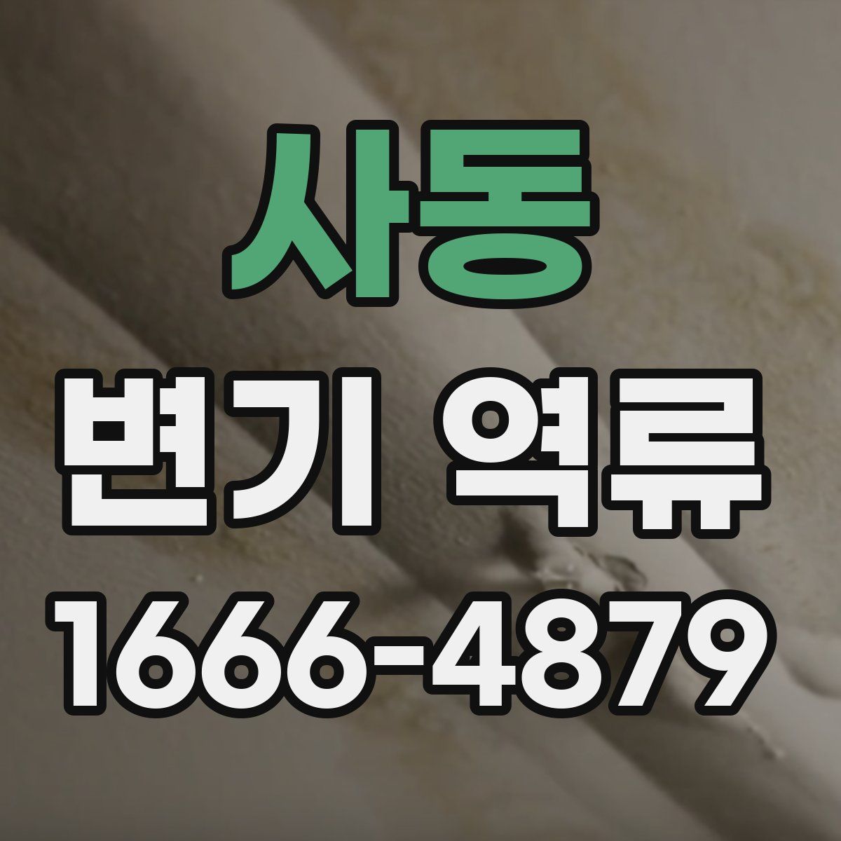 사동 변기 역류