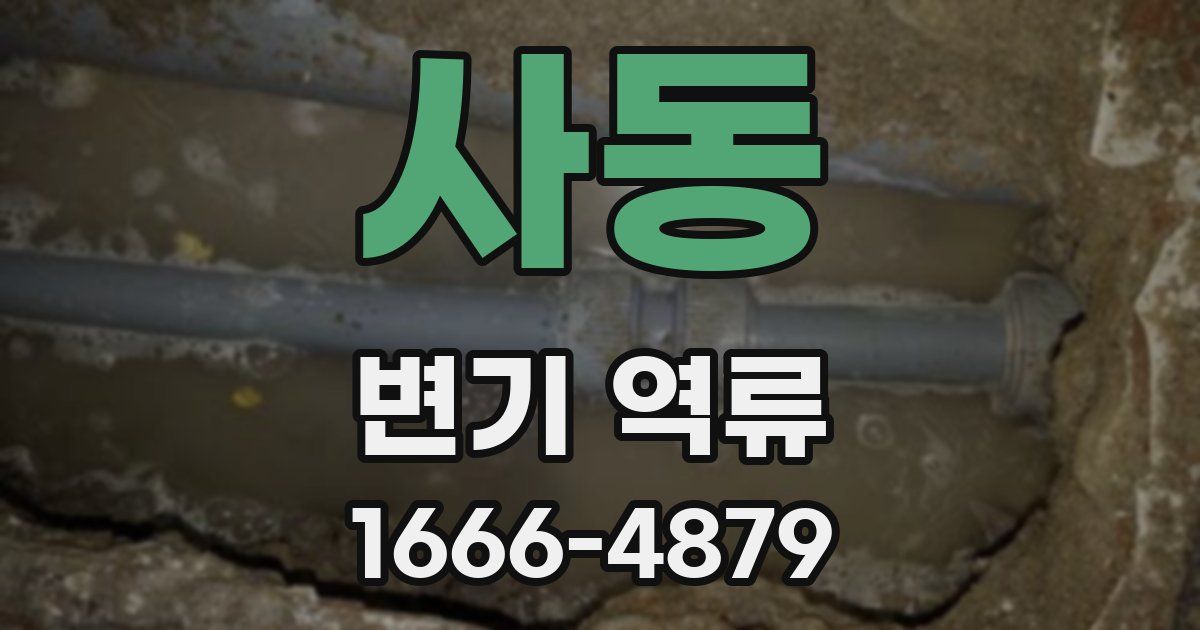 사동 변기 역류