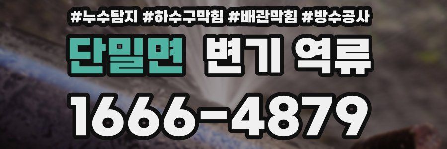 단밀면 변기 역류