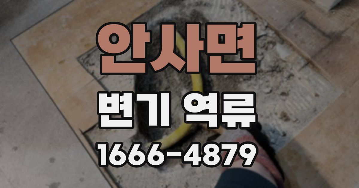 안사면 변기 역류