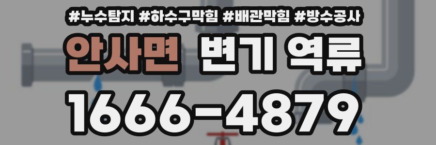 안사면 변기 역류