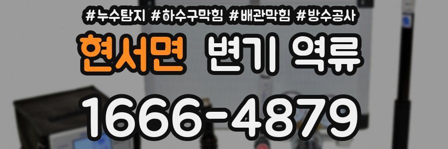 현서면 변기 역류