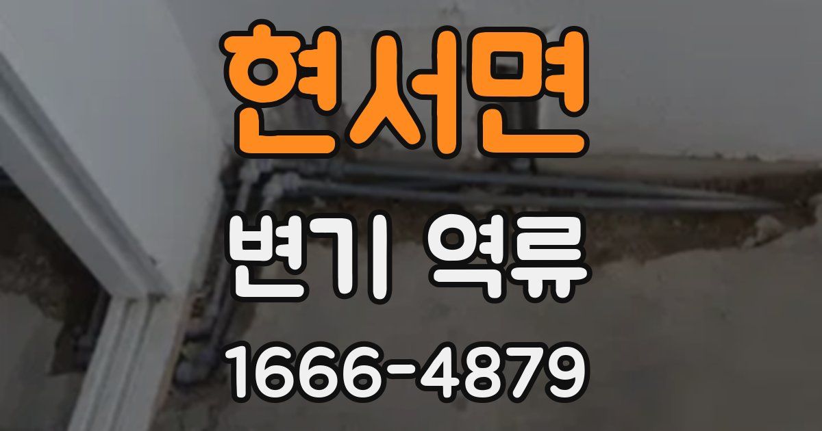 현서면 변기 역류