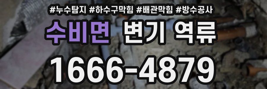 수비면 변기 역류