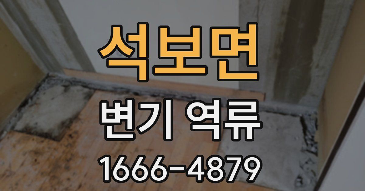 석보면 변기 역류